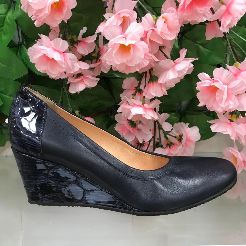 BIOECO BY ARKA 5899 WEDGE SHOENavy PhillipsShoes.ie